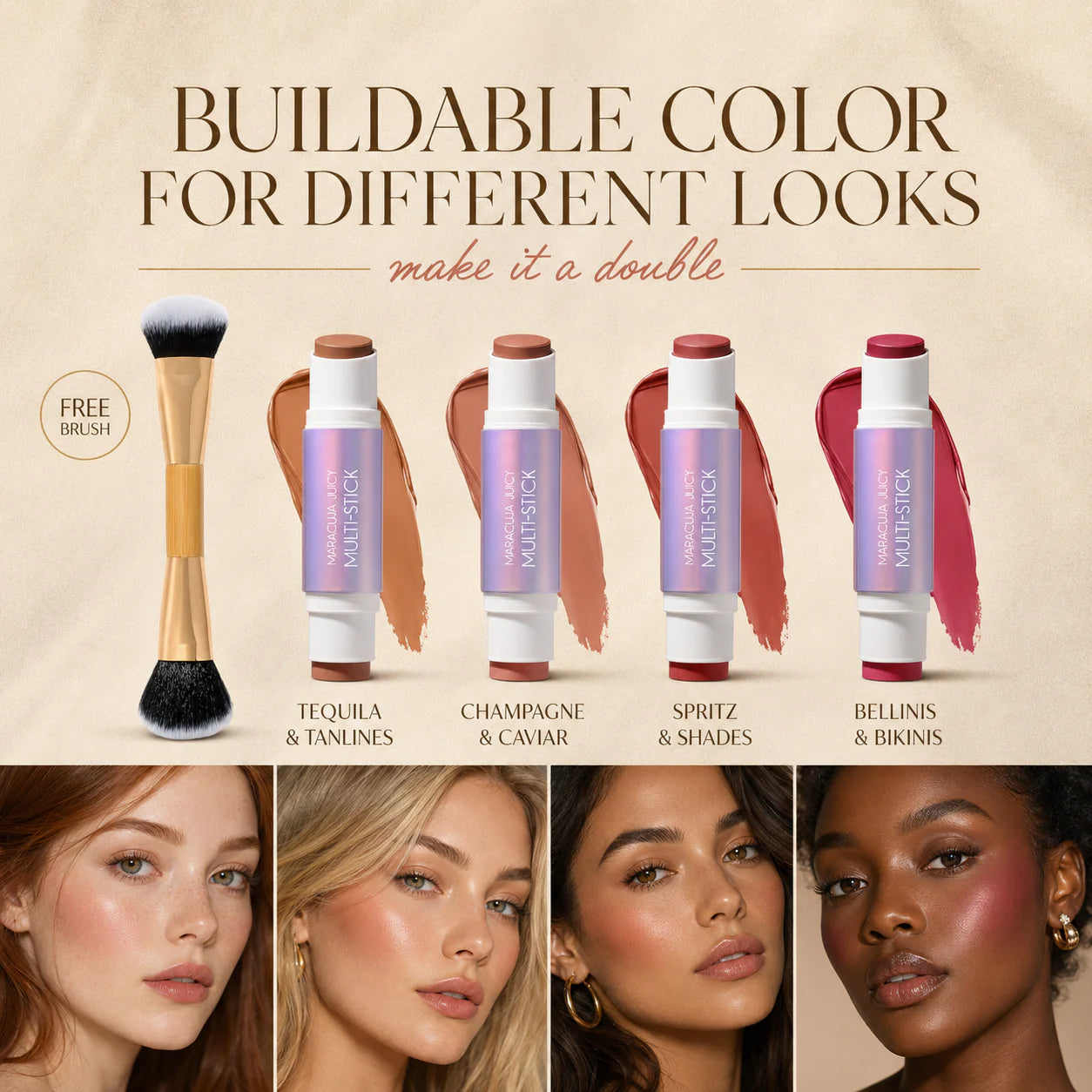 Maracuja Juicy Multi-Stick Duo Set with Free Blending Brush